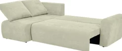 Home affaire Ecksofa »Nortrud-Uni, 241 cm, L-Form, mit Schlaffunktion u. Bettkasten« Recamiere rechts / links montierbar, Feinstruktur-Bezug