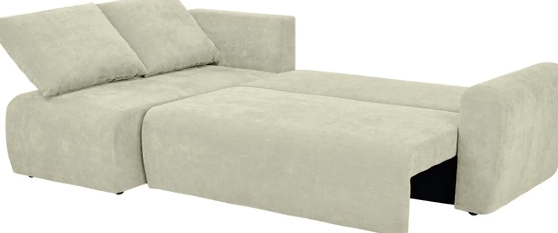 Home affaire Ecksofa »Nortrud-Uni, 241 cm, L-Form, mit Schlaffunktion u. Bettkasten« Recamiere rechts / links montierbar, Feinstruktur-Bezug