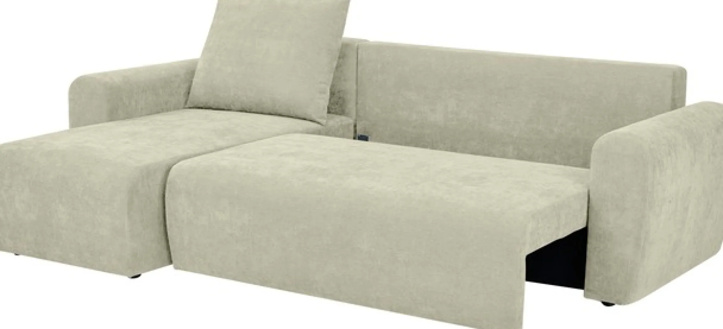 Home affaire Ecksofa »Nortrud-Uni, 241 cm, L-Form, mit Schlaffunktion u. Bettkasten« Recamiere rechts / links montierbar, Feinstruktur-Bezug