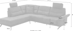 Home affaire Ecksofa »Novalis, Herz-Waage-Funktion & klappbarer Armlehne« Ergonomischer TTFK-Komfort, saugroboter-freundlich, frei stellbar