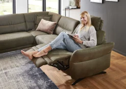 Home affaire Ecksofa »Novalis, Herz-Waage-Funktion & klappbarer Armlehne« Ergonomischer TTFK-Komfort, saugroboter-freundlich, frei stellbar