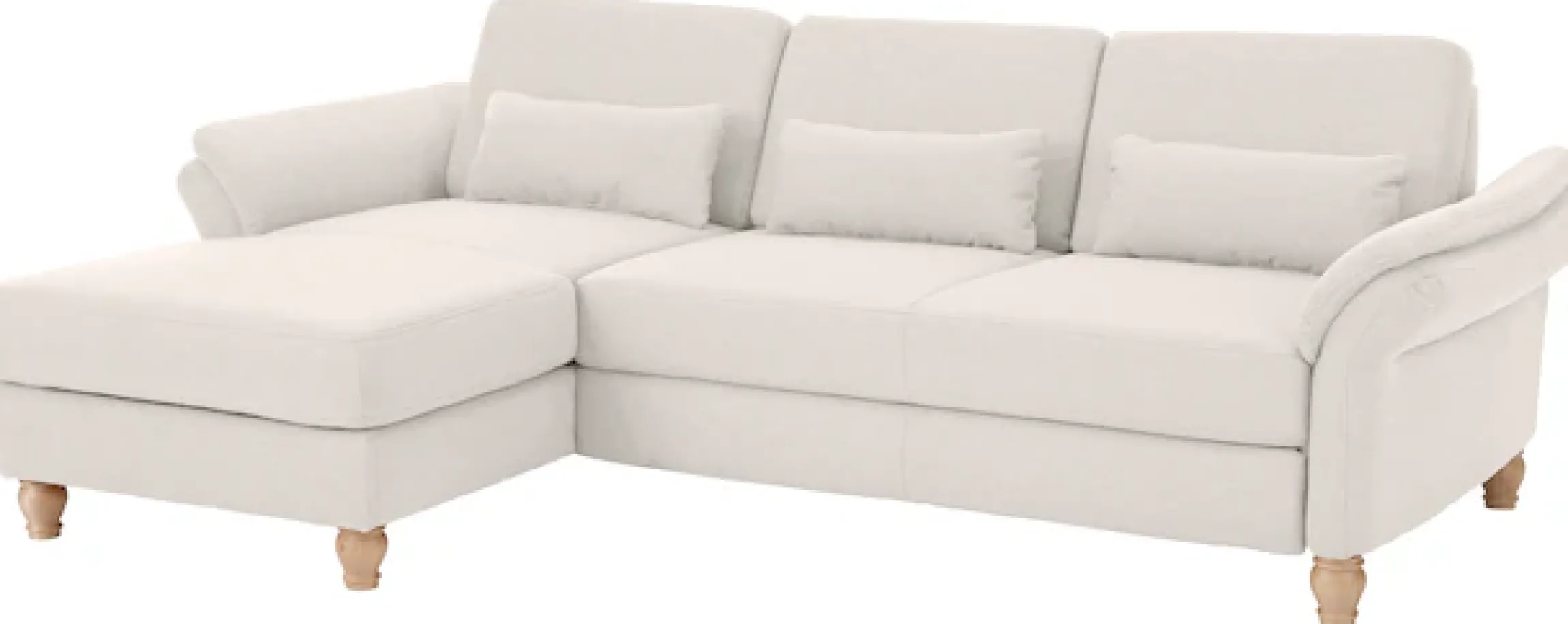 Home affaire Ecksofa »Palace L-Form« incl. Sitztiefenverstellung, wahlweise mit Schlaffunktion und Stauraum