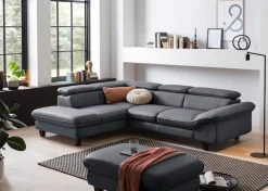 Home affaire Ecksofa »Pilot L-Form« mit Kopfteilverstellung, wahlweise mit Schlaffunktion & Bettkasten
