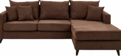 Home affaire Ecksofa »Renesse L-Form« lose Kissen, Keder an Sitzkissen
