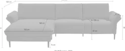 Home affaire Ecksofa »Sarsina: mit Tonnentaschen-Federkern, perfekt zum Entspannen L-Form« inklusive 1 motorischen Relaxfunktion mit Herz-Waage-Beschlag
