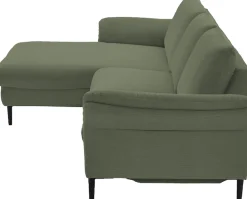 Home affaire Ecksofa »Sarsina: mit Tonnentaschen-Federkern, perfekt zum Entspannen L-Form« inklusive 1 motorischen Relaxfunktion mit Herz-Waage-Beschlag
