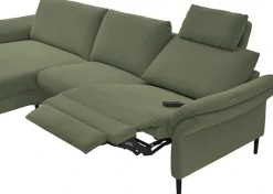 Home affaire Ecksofa »Sarsina: mit Tonnentaschen-Federkern, perfekt zum Entspannen L-Form« inklusive 1 motorischen Relaxfunktion mit Herz-Waage-Beschlag
