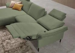 Home affaire Ecksofa »Sarsina: mit Tonnentaschen-Federkern, perfekt zum Entspannen L-Form« inklusive 1 motorischen Relaxfunktion mit Herz-Waage-Beschlag