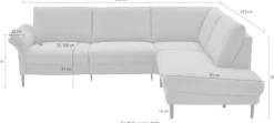 Home affaire Ecksofa »Sarsina: mit Tonnentaschen-Federkern, perfekt zum Entspannen L-Form« inklusive 2 motorischen Relaxfunktionen mit Herz-Waage-Beschlag