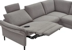 Home affaire Ecksofa »Sarsina: mit Tonnentaschen-Federkern, perfekt zum Entspannen L-Form« inklusive 2 motorischen Relaxfunktionen mit Herz-Waage-Beschlag