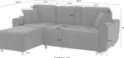 Home affaire Ecksofa »Scania L-Form« wahlweise mit Bettfunktion und Bettkasten