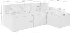 Home affaire Ecksofa »Sundstrup L-Form« Modulserie, individuelle Zusammenstellung