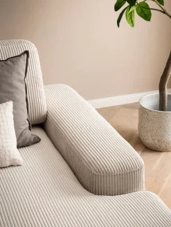 Home affaire Ecksofa »TORGE (264cm), Schlafsofa in Cord, Samtvelours o Struktur fein, L-Form« Schlaffunktion, Bettkasten, Liegefläche: 125/210 cm