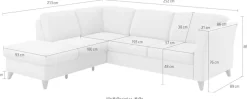 Home affaire Ecksofa »Trelleborg L-Form« Federkern-Polsterung, wahlweise mit Schlaffunktion und Stauraum