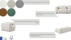Home affaire Ecksofa »Tvinnet« Breite 228 cm, extra tiefe Sitzfläche, kubisches Sitzvergnügen