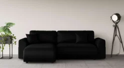 Home affaire Ecksofa »VasbySuyal Schlafsofa 235cm L-Form mit Recamiere beidseitig montierbar« Designsofa mit Bettfunktion und Bettkasten, Maße B/T/H: 235/138/80 cm