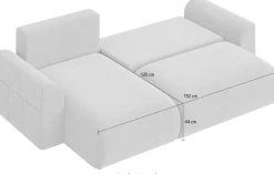 Home affaire Ecksofa »VasbySuyal Schlafsofa 235cm L-Form mit Recamiere beidseitig montierbar« Designsofa mit Bettfunktion und Bettkasten, Maße B/T/H: 235/138/80 cm