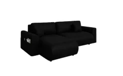 Home affaire Ecksofa »VasbySuyal Schlafsofa 235cm L-Form mit Recamiere beidseitig montierbar« Designsofa mit Bettfunktion und Bettkasten, Maße B/T/H: 235/138/80 cm