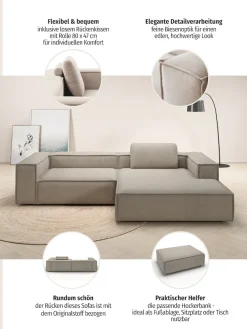 Home affaire Ecksofa »Watertown, modernes XXL L-Form, 306 cm breit« Großzügiges Lounge-Sofa mit viel Platz für die Familie