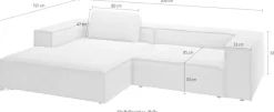 Home affaire Ecksofa »Watertown, modernes XXL L-Form, 306 cm breit« Großzügiges Lounge-Sofa mit viel Platz für die Familie