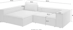 Home affaire Ecksofa »Watertown, moderne XXL L-Form, 306 cm breit« Komfortabel mit tiefer Sitzfläche – ideal für große Wohnräume