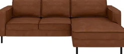 Home affaire Ecksofa »Watkins, wahlweise mit Schlaffunktion/Bettkasten, moderne offene Naht« Recamiere beidseitig montierbar, L-Form, Breite 232 cm