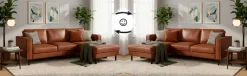 Home affaire Ecksofa »Watkins, wahlweise mit Schlaffunktion/Bettkasten, moderne offene Naht« Recamiere beidseitig montierbar, L-Form, Breite 232 cm