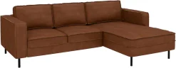 Home affaire Ecksofa »Watkins, wahlweise mit Schlaffunktion/Bettkasten, moderne offene Naht« Recamiere beidseitig montierbar, L-Form, Breite 232 cm