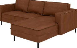 Home affaire Ecksofa »Watkins, wahlweise mit Schlaffunktion/Bettkasten, moderne offene Naht« Recamiere beidseitig montierbar, L-Form, Breite 232 cm