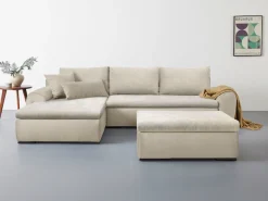 Home affaire Ecksofa »Win L-Form,B: 285 cm - OTTO. Verlässliche Qualität.« 2 Zierkissen, optional Schlaffunktion & Bettkasten