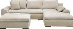 Home affaire Ecksofa »Win L-Form,B: 285 cm - OTTO. Verlässliche Qualität.« 2 Zierkissen, optional Schlaffunktion & Bettkasten