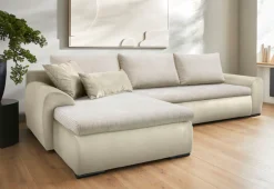 Home affaire Ecksofa »Win L-Form,B: 285 cm - OTTO. Verlässliche Qualität.« 2 Zierkissen, optional Schlaffunktion & Bettkasten