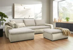 Home affaire Ecksofa »Win L-Form,B: 285 cm - OTTO. Verlässliche Qualität.« 2 Zierkissen, optional Schlaffunktion & Bettkasten