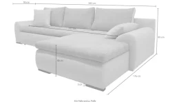 Home affaire Ecksofa »Win L-Form,B: 285 cm - OTTO. Verlässliche Qualität.« 2 Zierkissen, optional Schlaffunktion & Bettkasten