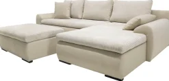 Home affaire Ecksofa »Win L-Form,B: 285 cm - OTTO. Verlässliche Qualität.« 2 Zierkissen, optional Schlaffunktion & Bettkasten