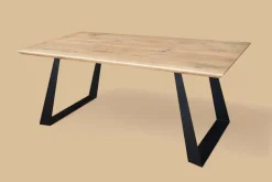 Home affaire Essgruppe »Ena Sitzgruppe für Küche/Esszimmer, Esstisch mit 4 Polsterstühlen 5tlg« Set, 5-tlg, 5 Stk. tlg. Stuhlbeine in Eiche Natur oder Buche Schwarz, Tisch 180 cm, U-Gestell