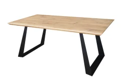 Home affaire Essgruppe »Ena Sitzgruppe für Küche/Esszimmer, Esstisch mit 4 Polsterstühlen 5tlg« Set, 5-tlg, 5 Stk. tlg. Stuhlbeine in Eiche Natur oder Buche Schwarz, Tisch 180 cm, U-Gestell