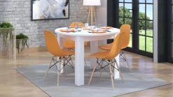 Home affaire Esstisch »Ancona runder Tisch, 106 cm, MFD Tischplatte« in verschiedenen modern Farben, Ideal für eine moderne Küche