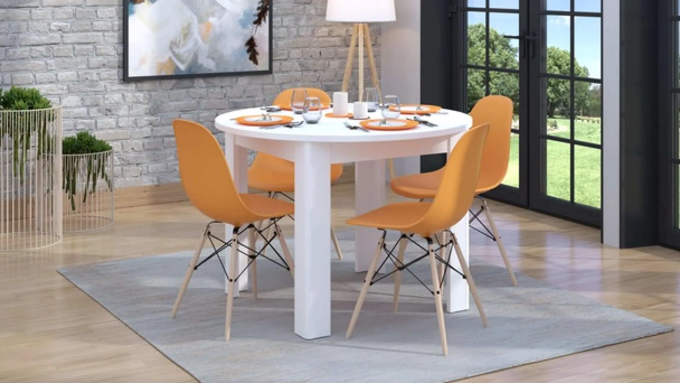 Home affaire Esstisch »Ancona runder Tisch, 106 cm, MFD Tischplatte« in verschiedenen modern Farben, Ideal für eine moderne Küche