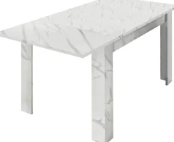 Home affaire Esstisch »Carrara« , Breite 137-185 cm, inkl. Ansteckplatte