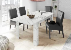 Home affaire Esstisch »Carrara« , Breite 137-185 cm, inkl. Ansteckplatte