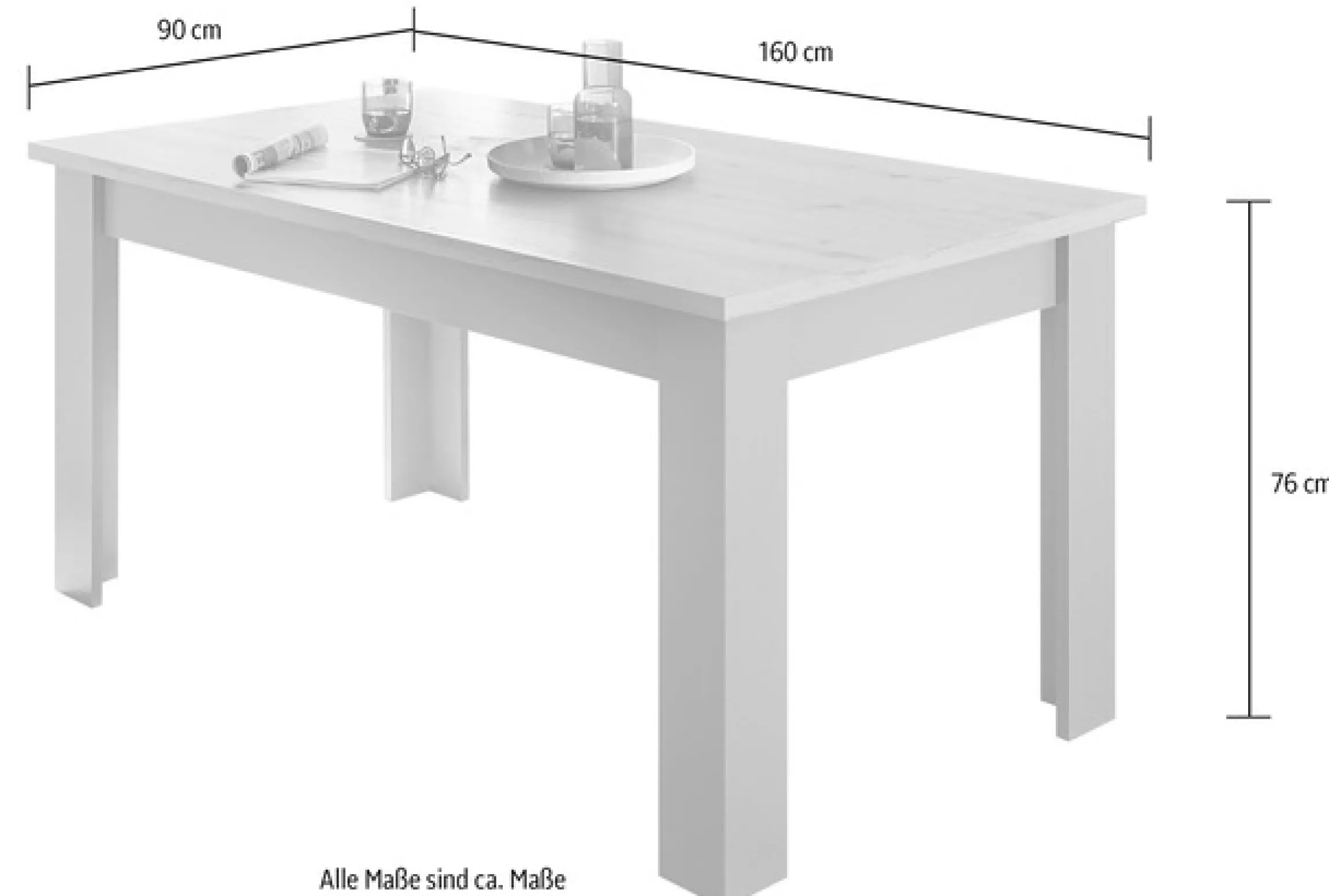 Home affaire Esstisch »CHAMBORD« Breite ca. 160 cm
