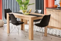 Home affaire Esstisch »Domus« Mittelplatte in Schwarzeiche