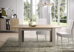 Home affaire Esstisch »Gent 137 x 90 cm, Küchentisch, Esszimmertisch, zweifarbig,« moderner rechteckiger Esstisch, ausziehbar, erweiterbar auf 185 cm