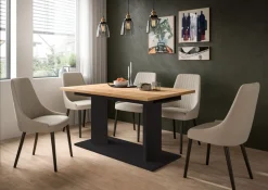 Home affaire Esstisch »GERO, 140-190 cm, 2-fach ausziehbar, Säulengestell« in verschiedenen Ausführungen erhältlich, 1 Stk. tlg. Tisch, Esstisch, Esszimmer, Esszimmertisch, Küchetisch, Bartisch