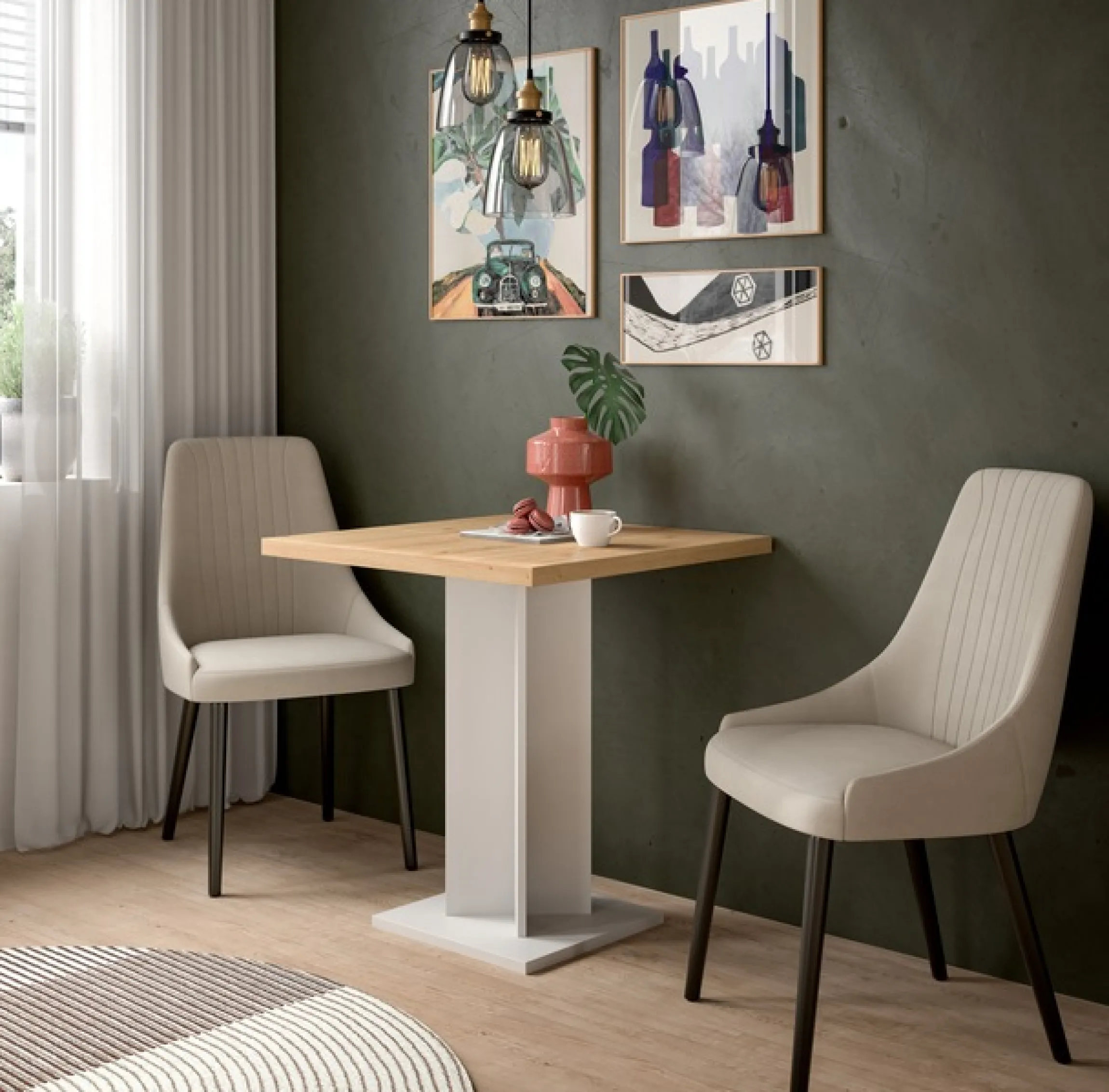 Home affaire Esstisch »GERO, 70x76x70 cm, mit Säulengestell, quadartische Tischplatte« in verschiedenen Ausführungen erhältlich, 1 Stk. tlg. Tisch, Esstisch, Esszimmer, Esszimmertisch, Küchetisch, Bartisch