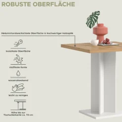 Home affaire Esstisch »GERO, 70x76x70 cm, mit Säulengestell, quadartische Tischplatte« in verschiedenen Ausführungen erhältlich, 1 Stk. tlg. Tisch, Esstisch, Esszimmer, Esszimmertisch, Küchetisch, Bartisch
