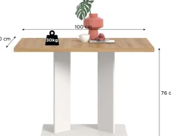 Home affaire Esstisch »GERO, 110x76x70 cm, mit Säulengestell« in verschiedenen Ausführungen erhältlich, 1 Stk. tlg. Tisch, Esstisch, Esszimmer, Esszimmertisch, Küchetisch, Bartisch