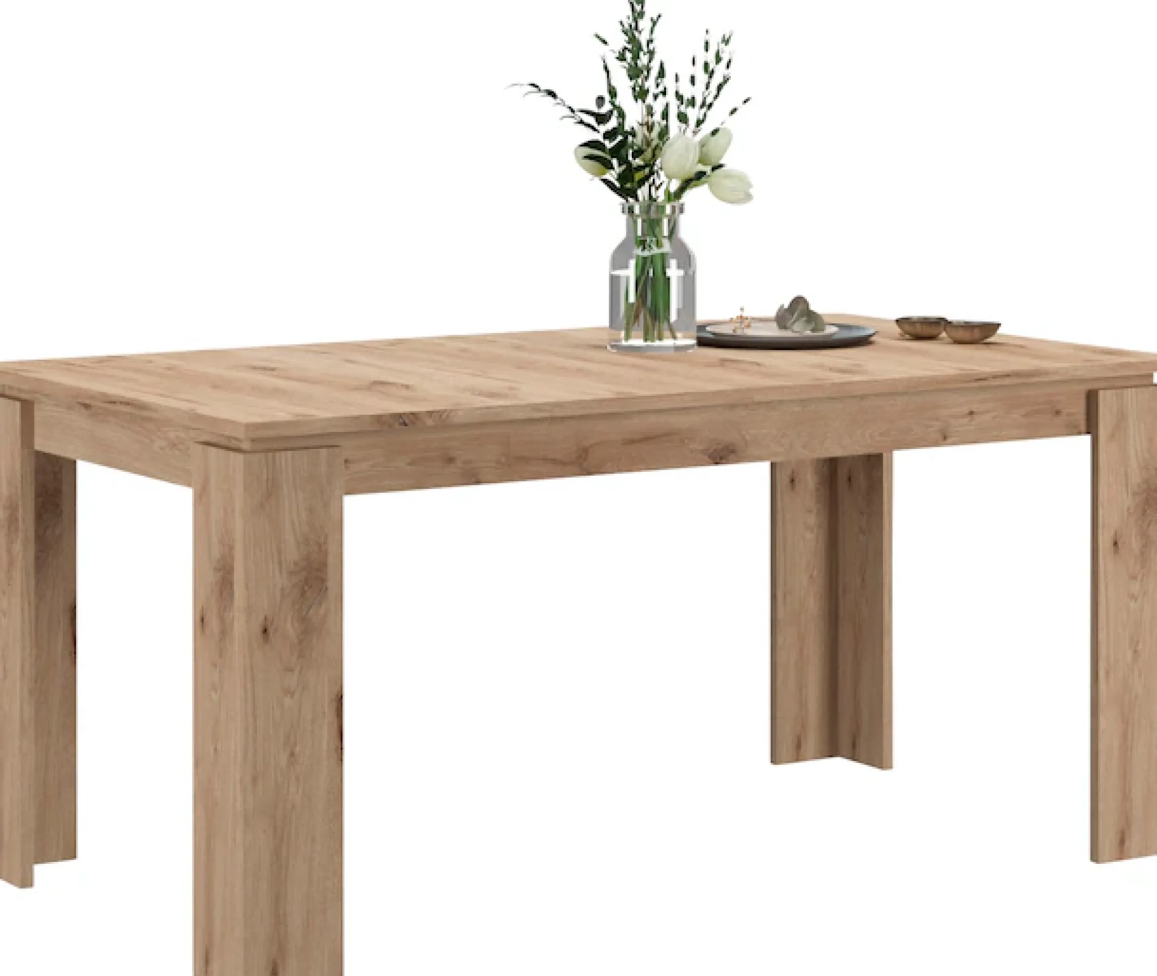Home affaire Esstisch »Kalmar, rechteckig, 160 cm ausziehbar auf 200 cm, inkl. Einlegeplatte« Esszimmertisch, Tisch, Küchentisch, dining table,