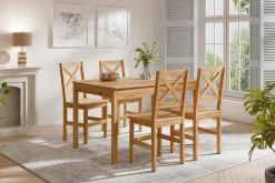 Home affaire Esstisch »Malmö« Holztisch aus Kiefer Massivholz naturfarbig, erhältich in 80 und 120cm